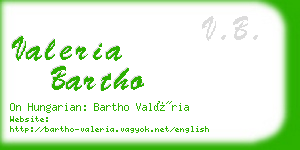 valeria bartho business card